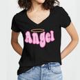 Angel Y2k Aesthetic 2000s Millennial Nostalgia Retro Pink Women's Jersey Short Sleeve Deep V-Neck Tshirt Angel Y2k Aesthetic 2000s Millennial Nostalgia Retro Pink Women's Jersey Short Sleeve Deep V-Neck Tshirt
