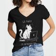 Antisocial Introvert Cat With Coffee On Computer Emo Goth Women's Jersey Short Sleeve Deep V-Neck Tshirt Antisocial Introvert Cat With Coffee On Computer Emo Goth Women's Jersey Short Sleeve Deep V-Neck Tshirt