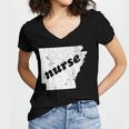Arkansas Nursing Nurse Graduation Women's Jersey Short Sleeve Deep V-Neck Tshirt