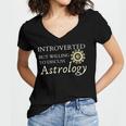 Astrology Quote For Introvert Astrologists Spirituality Women's Jersey Short Sleeve Deep V-Neck Tshirt Astrology Quote For Introvert Astrologists Spirituality Women's Jersey Short Sleeve Deep V-Neck Tshirt