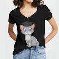 Bachelor Master Cats Graduation 2026 Graduate Women's Jersey Short Sleeve Deep V-Neck Tshirt