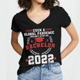 Bachelors Graduation 2022 Degree Bachelor Graduate Women's Jersey Short Sleeve Deep V-Neck Tshirt