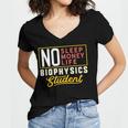 Biophysics Major Student Shirt Graduation College Women's Jersey Short Sleeve Deep V-Neck Tshirt