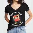 This Is My Book Character Costume- Dabbing Book Kids Women's Jersey Short Sleeve Deep V-Neck Tshirt