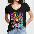 Bruh This Is My 70's Costume Nostalgia Mixtape 1970s Party Women's Jersey Short Sleeve Deep V-Neck Tshirt Bruh This Is My 70's Costume Nostalgia Mixtape 1970s Party Women's Jersey Short Sleeve Deep V-Neck Tshirt