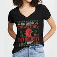 Christmas Introvert Team Introvert Introverted Xmas Women's Jersey Short Sleeve Deep V-Neck Tshirt