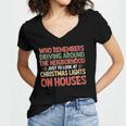 Christmas Lights Nostalgia – Holiday Memory Christmas Spirit Women's Jersey Short Sleeve Deep V-Neck Tshirt