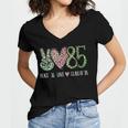 Class Of 1985 Shirt Leopard Senior Graduation Class Reunion Women's Jersey Short Sleeve Deep V-Neck Tshirt