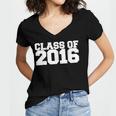 Class Of 2016 Senior Graduation Novelty FashionShirt Top Women's Jersey Short Sleeve Deep V-Neck Tshirt