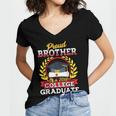 Class Of 2018 Graduation Tshirt For Brother Of Graduate Women's Jersey Short Sleeve Deep V-Neck Tshirt
