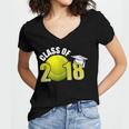 Class Of 2018 Shirts Graduation Senior Tennis Shirt Women's Jersey Short Sleeve Deep V-Neck Tshirt