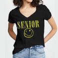 Class Of 2020 Senior 90s Grunge Graduation Women's Jersey Short Sleeve Deep V-Neck Tshirt