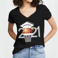 Class 2021 Graduation Senior Basketball Player Women's Jersey Short Sleeve Deep V-Neck Tshirt