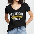 Class Of 2023 Senior 2023 Graduation Senior Boys Girls Women's Jersey Short Sleeve Deep V-Neck Tshirt