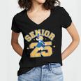 Class Of 2025 Senior 2025 Graduation Senior Boys Girls Women's Jersey Short Sleeve Deep V-Neck Tshirt