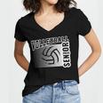 Class Of 2025 Volleyball Senior Class 25 Graduation Women's Jersey Short Sleeve Deep V-Neck Tshirt