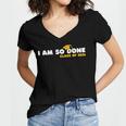 Class Of 2026 I Am So Done Graduation For Him Her Women Men Women's Jersey Short Sleeve Deep V-Neck Tshirt