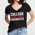 College Final Boss Graduate University Grad Gamer Graduation Women's Jersey Short Sleeve Deep V-Neck Tshirt