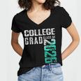 College Grad Class Of 2026 Graduation Women's Jersey Short Sleeve Deep V-Neck Tshirt