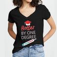 Cool Hotter By One Degree Graduation Teesadf Women's Jersey Short Sleeve Deep V-Neck Tshirt