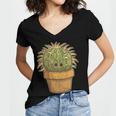 Cute Golden Barrel Cactus Introvert Distressed Women's Jersey Short Sleeve Deep V-Neck Tshirt Cute Golden Barrel Cactus Introvert Distressed Women's Jersey Short Sleeve Deep V-Neck Tshirt