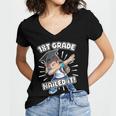 Dabbing Graduation Boy 1st Grade Class Of 2021 Nailed It Women's Jersey Short Sleeve Deep V-Neck Tshirt