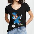 Dabbing Graduation Class 2023 Unicorn Volleyball Women's Jersey Short Sleeve Deep V-Neck Tshirt