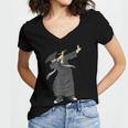 Dabbing Graduation Class Of 2024 Men Graduation Women's Jersey Short Sleeve Deep V-Neck Tshirt