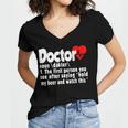 Doctor For Medical Med Student Graduation Women's Jersey Short Sleeve Deep V-Neck Tshirt