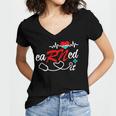 Earned It RN Nurse Graduation RN & LPN Nursing Women's Jersey Short Sleeve Deep V-Neck Tshirt