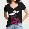 Educated Women Graduation Shirt Women's Jersey Short Sleeve Deep V-Neck Tshirt