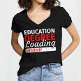 Education Major Shirts Teaching Degree Loading Graduation Women's Jersey Short Sleeve Deep V-Neck Tshirt