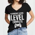 Elementary School Level Complete Gamer Graduate Graduation Women's Jersey Short Sleeve Deep V-Neck Tshirt