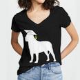 English Mastiff Graduation Dog Graduate Women's Jersey Short Sleeve Deep V-Neck Tshirt