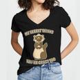 Ew People Ferret Saying Mask Introvert Ferrets Women's Jersey Short Sleeve Deep V-Neck Tshirt Ew People Ferret Saying Mask Introvert Ferrets Women's Jersey Short Sleeve Deep V-Neck Tshirt