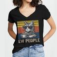 Ew People Introvert Cat Lover Crazy Vintage Cat Lady Women's Jersey Short Sleeve Deep V-Neck Tshirt Ew People Introvert Cat Lover Crazy Vintage Cat Lady Women's Jersey Short Sleeve Deep V-Neck Tshirt