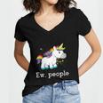 Ew People Unicorn Lover Introvert Rainbow Unicorn Women's Jersey Short Sleeve Deep V-Neck Tshirt Ew People Unicorn Lover Introvert Rainbow Unicorn Women's Jersey Short Sleeve Deep V-Neck Tshirt