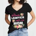 My Favorite Lawyer Calls Me Mom Graduation Women's Jersey Short Sleeve Deep V-Neck Tshirt