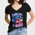 Fishing Runs In My Blood Introvert Hobby Antisocial Women's Jersey Short Sleeve Deep V-Neck Tshirt Fishing Runs In My Blood Introvert Hobby Antisocial Women's Jersey Short Sleeve Deep V-Neck Tshirt