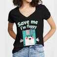 Floppy Disk Retro Tech Nostalgia Old School Computing Humor Women's Jersey Short Sleeve Deep V-Neck Tshirt Floppy Disk Retro Tech Nostalgia Old School Computing Humor Women's Jersey Short Sleeve Deep V-Neck Tshirt