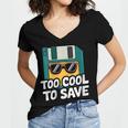 Floppy Disk Retro Tech Nostalgia Old School Computing Humor Women's Jersey Short Sleeve Deep V-Neck Tshirt Floppy Disk Retro Tech Nostalgia Old School Computing Humor Women's Jersey Short Sleeve Deep V-Neck Tshirt