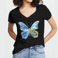 Frutiger Aero Aesthetic Butterfly Computer Fishes Scenery Women's Jersey Short Sleeve Deep V-Neck Tshirt Frutiger Aero Aesthetic Butterfly Computer Fishes Scenery Women's Jersey Short Sleeve Deep V-Neck Tshirt
