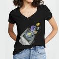 Frutiger Aero Aesthetic Tech Computer Aquarium Fishes Women's Jersey Short Sleeve Deep V-Neck Tshirt Frutiger Aero Aesthetic Tech Computer Aquarium Fishes Women's Jersey Short Sleeve Deep V-Neck Tshirt