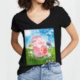 Frutiger Aero Aesthetic Tech Kawaii Strawberry Milk Fishes Women's Jersey Short Sleeve Deep V-Neck Tshirt Frutiger Aero Aesthetic Tech Kawaii Strawberry Milk Fishes Women's Jersey Short Sleeve Deep V-Neck Tshirt