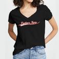 Frutiger Aero Retro Digital Aesthetic Y2K Vintage Varsity Women's Jersey Short Sleeve Deep V-Neck Tshirt