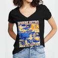 Frutiger Aero Retro Vibes Y2K 90's Vibes Women's Jersey Short Sleeve Deep V-Neck Tshirt