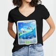 Frutiger Aero Skeuomorphism User Interface Nostalgia Women's Jersey Short Sleeve Deep V-Neck Tshirt