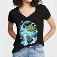Frutiger Aero Women's Jersey Short Sleeve Deep V-Neck Tshirt