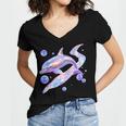 Frutiger Aero Y2K Chrome Dolphin Women's Jersey Short Sleeve Deep V-Neck Tshirt