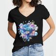 Frutiger Aero Y2K Fish Women's Jersey Short Sleeve Deep V-Neck Tshirt